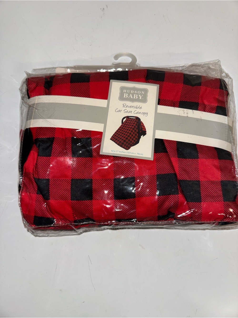 Hudson Baby Red and Black Buffalo Plaid Reversible Kids Pajamas